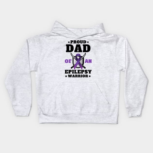 Epilepsy Warrior Dad Proud Epilepsy Awareness Month Kids Hoodie by oneduystore